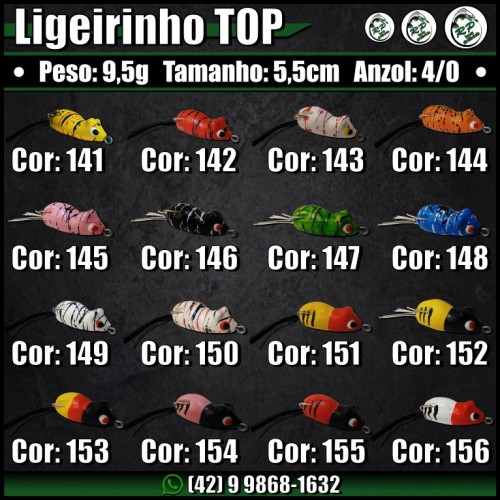 Isca R.P Ligeirinho Top Frog - 5,5cm 9,5gr